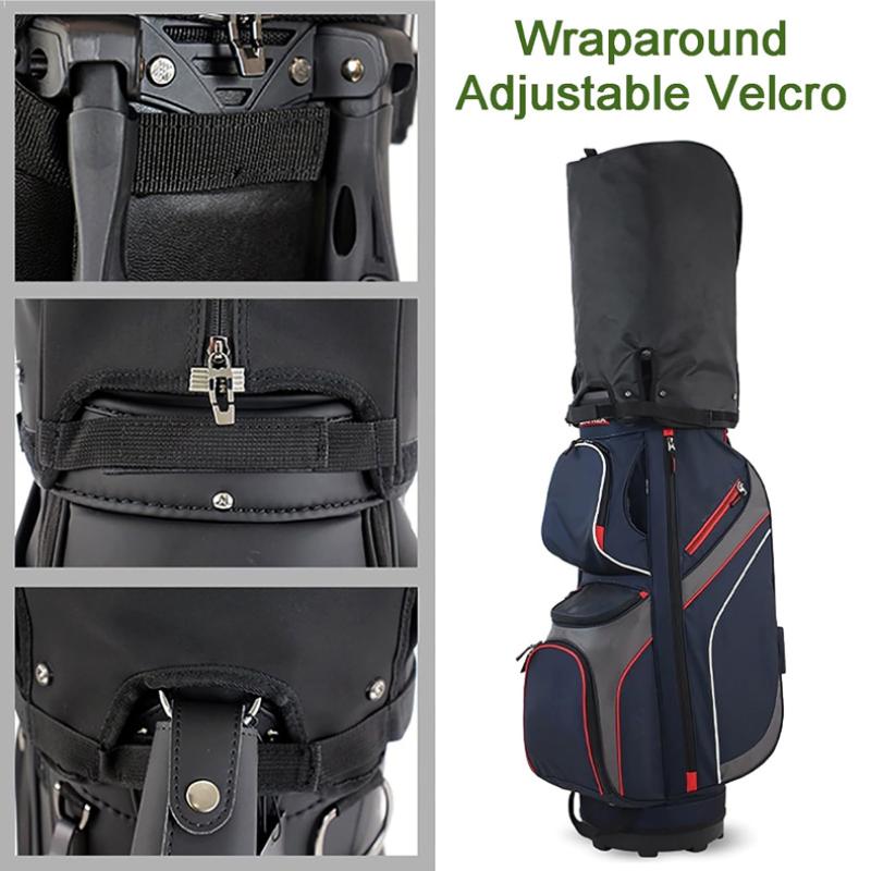 Golf Bag Stand Cart - ผ้าคลุมกันฝนสำหรับถุงกอล์ฟแบบใหม่ ป้องกันฝุ่นและกันน้ำ ผ้าคลุมป้องกันไม้กอล์ฟแบบพกพา สำหรับถุงกอล์ฟและรถเข็นกอล์ฟ