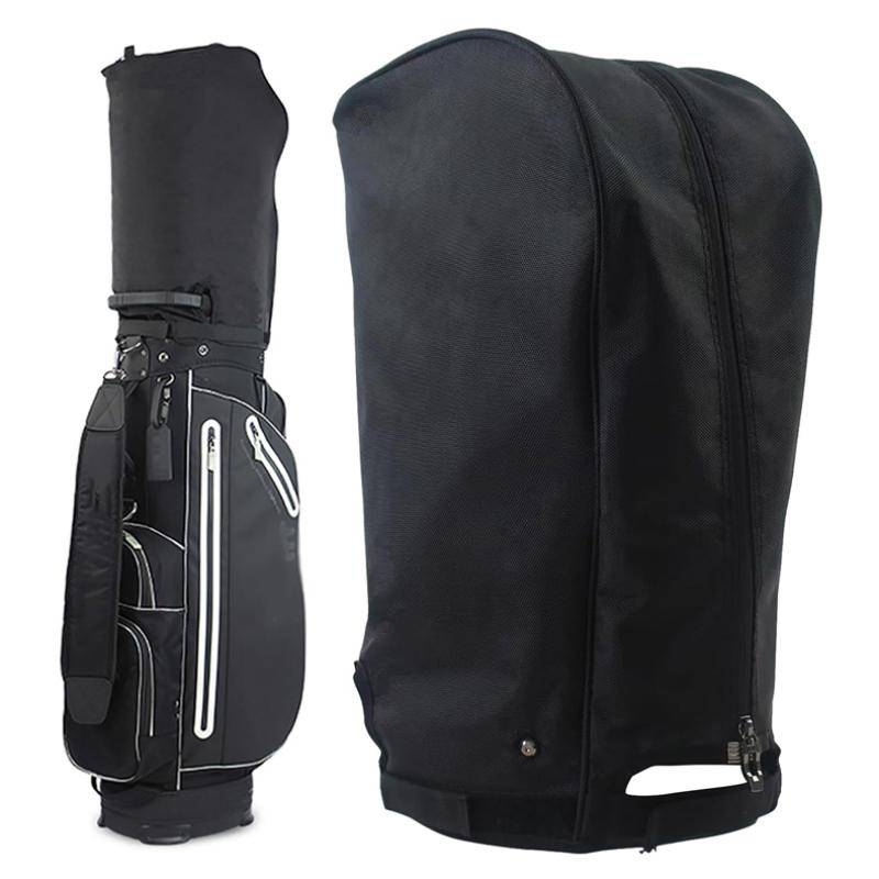 Golf Bag Stand Cart - ผ้าคลุมกันฝนสำหรับถุงกอล์ฟ ป้องกันฝุ่นและฝน ผ้าคลุมคลุมถุงกอล์ฟแบบพกพา สำหรับถุงกอล์ฟและถุงกอล์ฟแบบมีล้อ