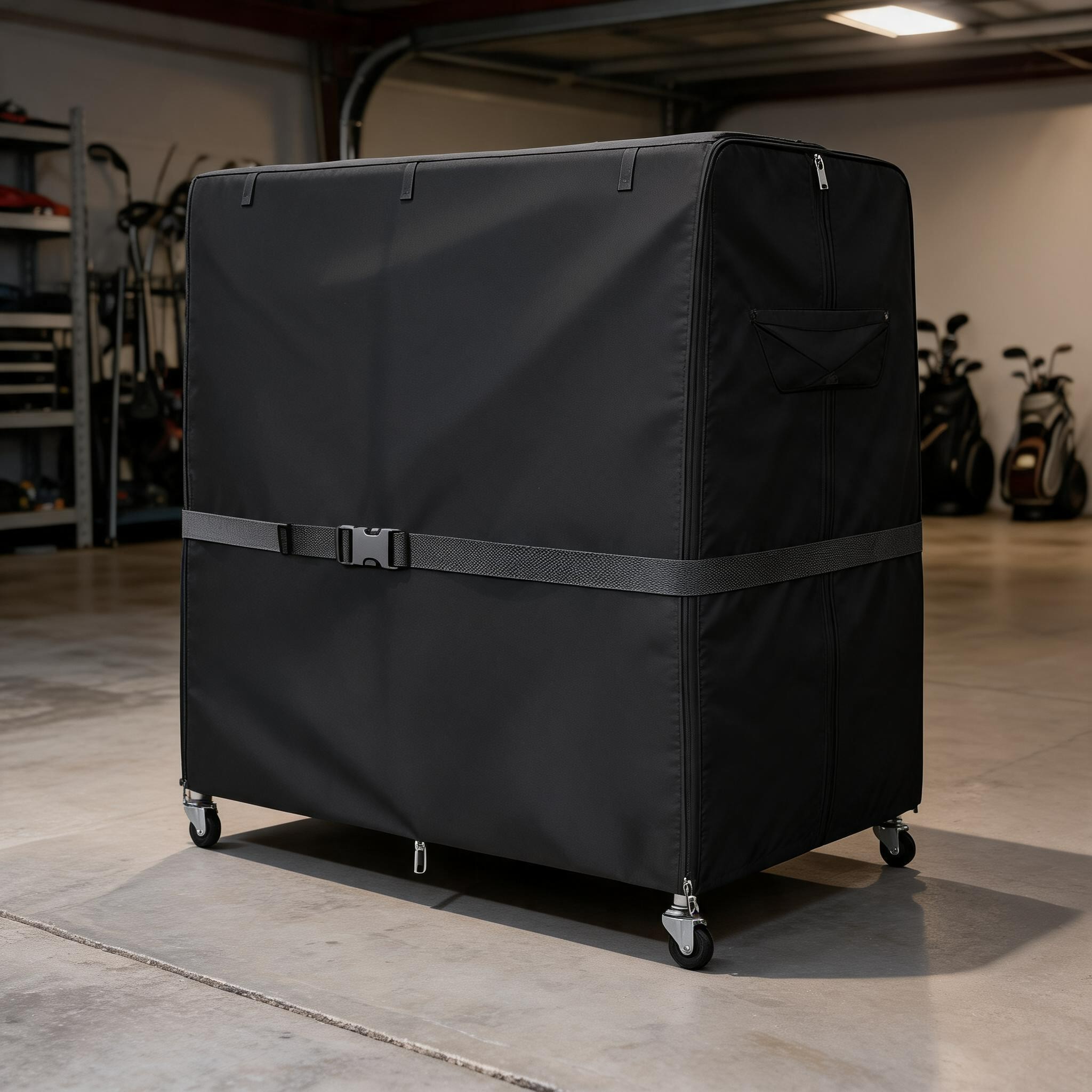 Golf Equipment Garage Storage - ผ้าคลุมถุงกอล์ฟกันน้ำกันฝุ่น, ฝาครอบป้องกันแบบประหยัดพื้นที่, อุปกรณ์กีฬาสำหรับใช้ในร่มและกลางแจ้งในโรงรถ