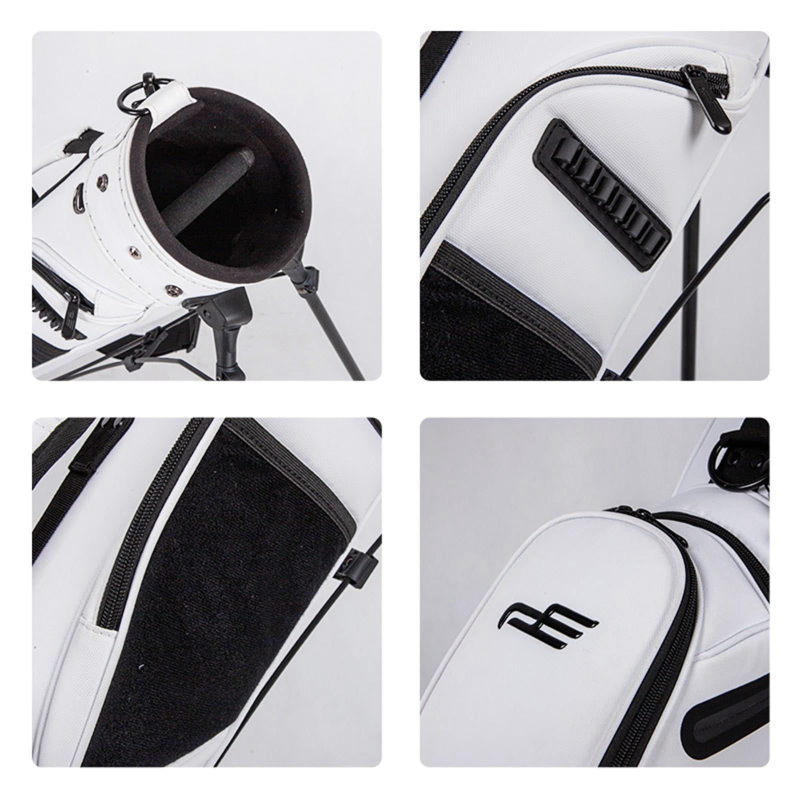 Golf Bag Stand Cart - กระเป๋ากอล์ฟแบบมีขาตั้ง ของขวัญสำหรับนักกอล์ฟ ทนทาน น้ำหนักเบา มีช่องซิป กระเป๋าไนลอนสำหรับฝึกซ้อม