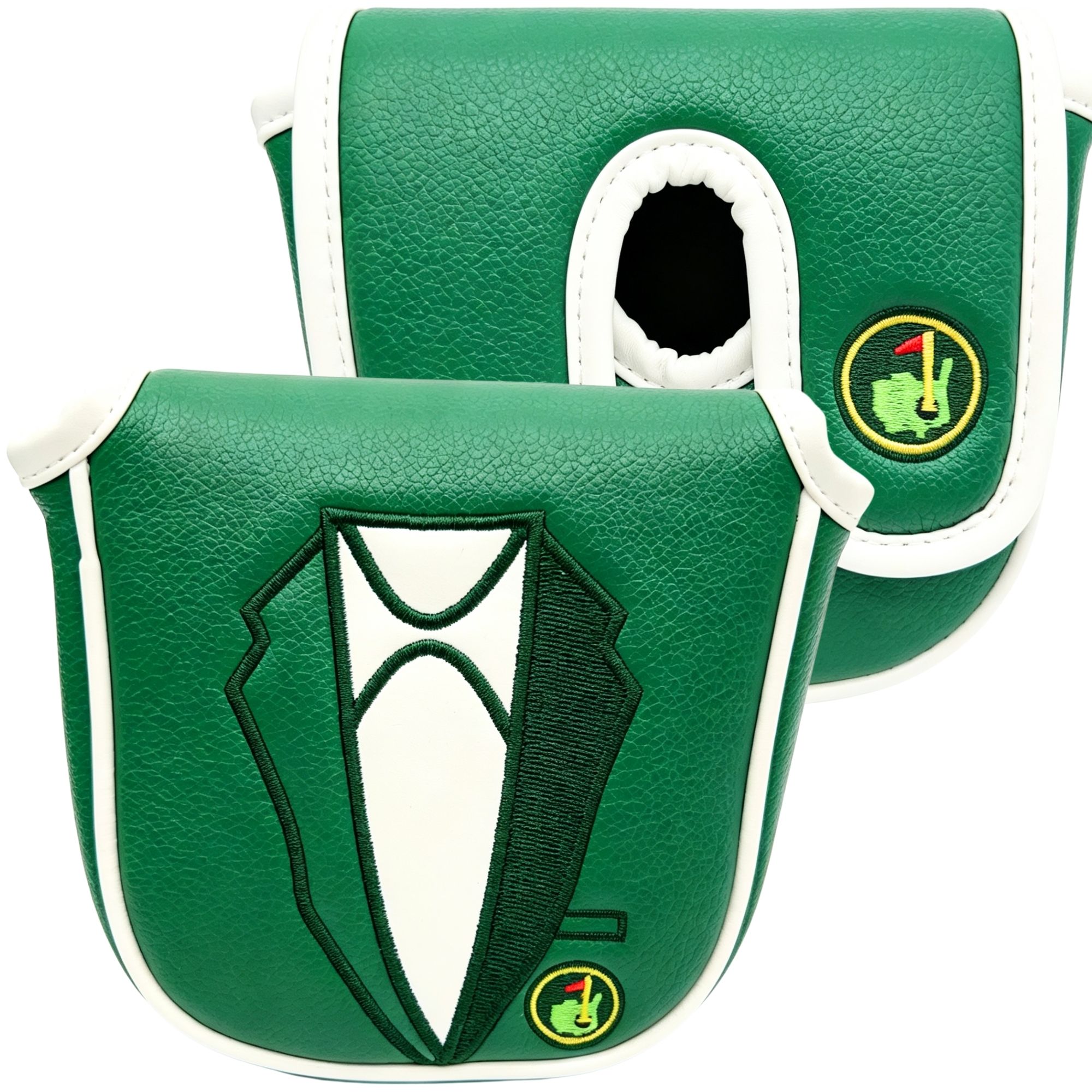 Headcover Driver - ปลอกคลุมพัตเตอร์ระดับพรีเมียมสำหรับ DF3, ปลอกคลุมหัวไม้กอล์ฟพร้อมลายแจ็คเก็ตสีเขียว, อุปกรณ์เสริมกอล์ฟสุดฮาสำหรับคุณพ่อ