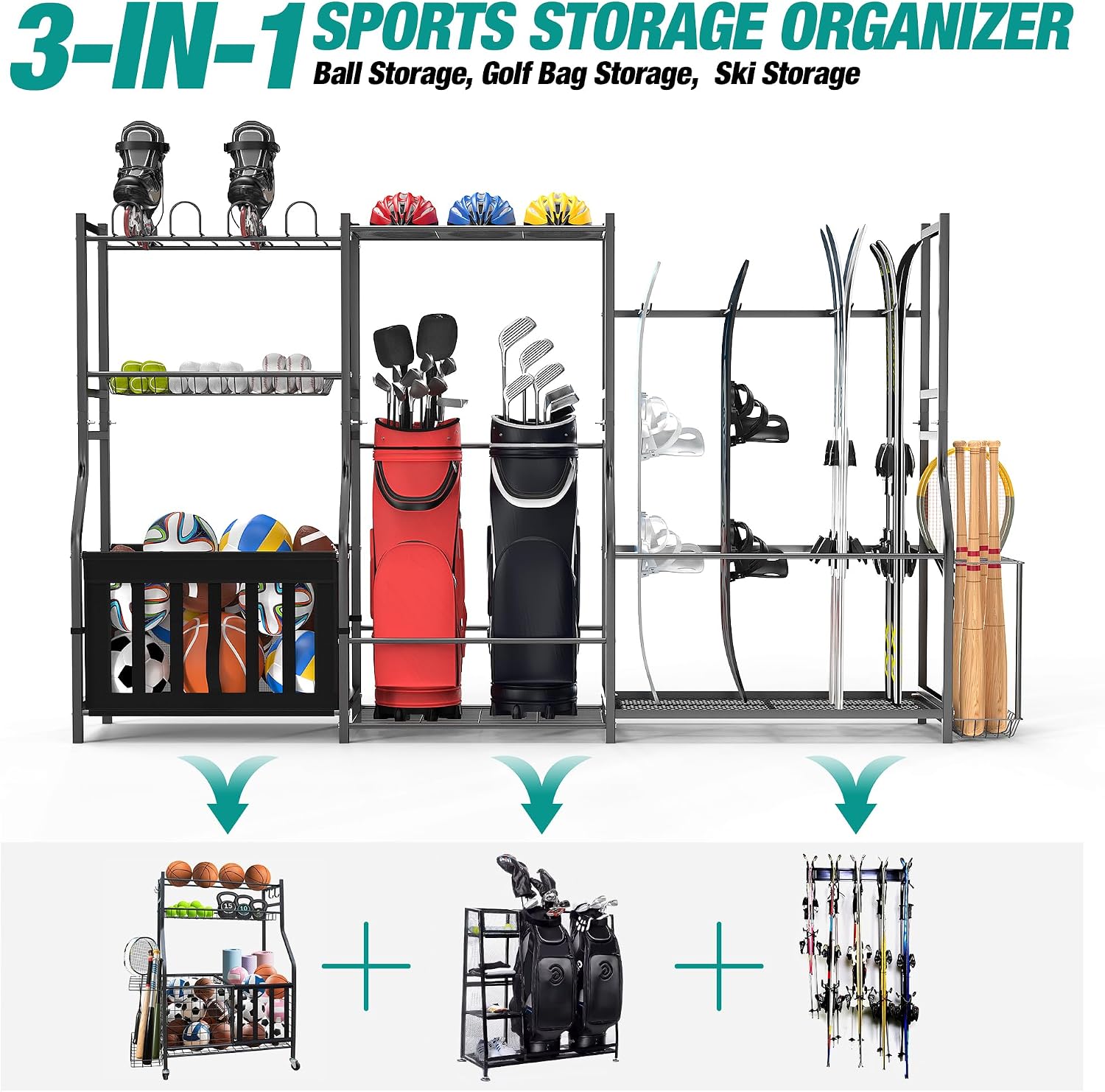 ที่จัดเก็บอุปกรณ์กีฬา ขาตั้งกร - Golf Equipment Garage Storage บทวิจารณ์และราคา