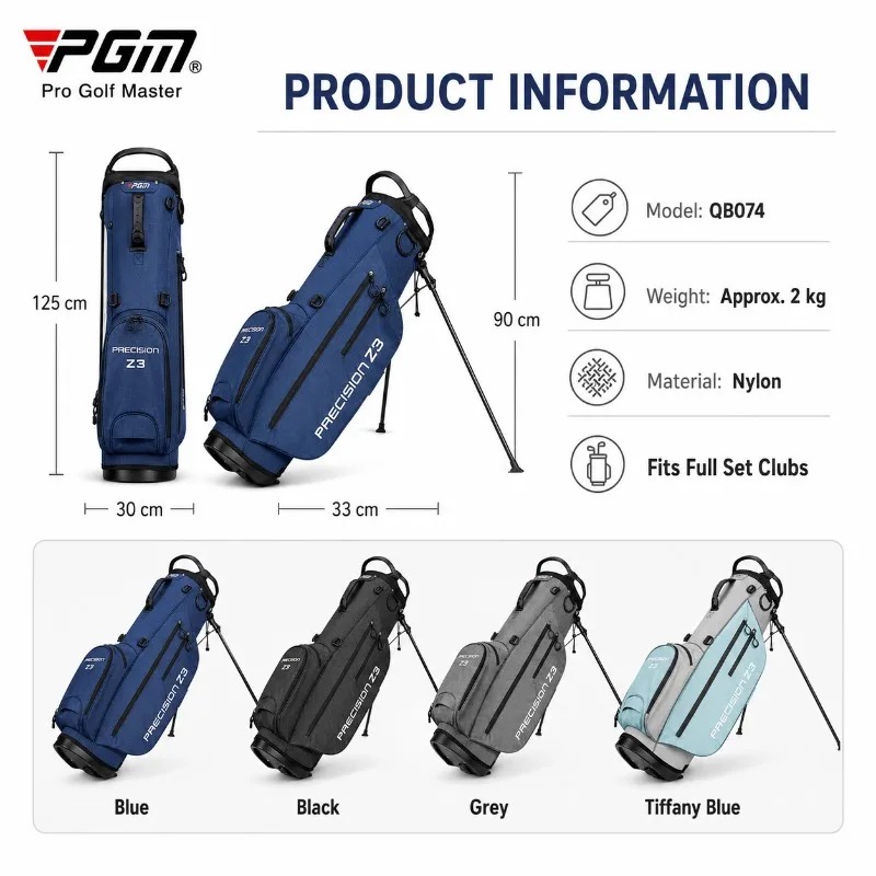 กระเป๋ากอล์ฟแบบมีขาตั้ง PGM น้ - Golf Bag Stand Cart บทวิจารณ์และราคา